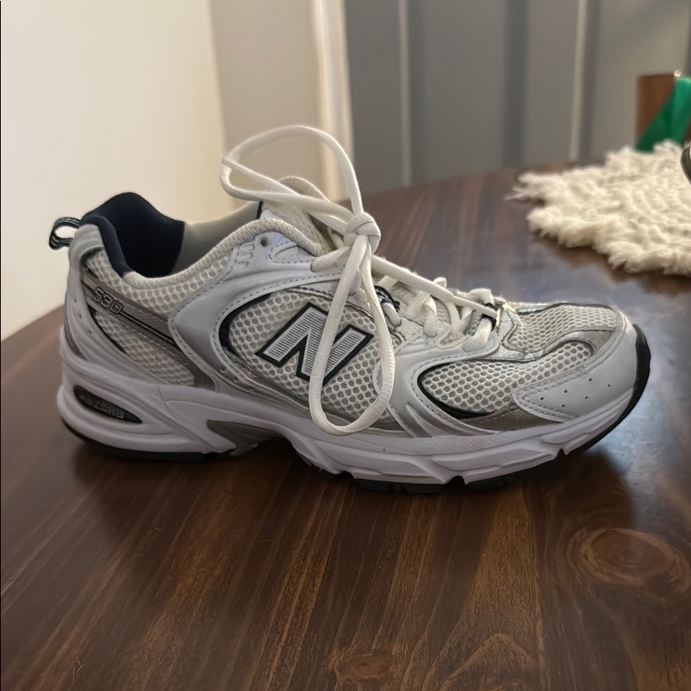 New Balance White and Gray Athletic Shoes